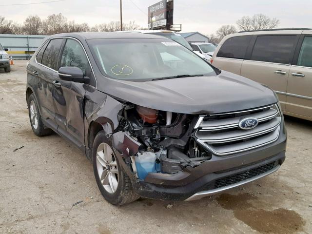 2FMPK4J85GBB73683 - 2016 FORD EDGE SEL GRAY photo 1