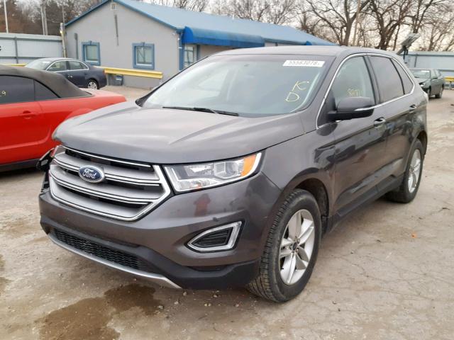 2FMPK4J85GBB73683 - 2016 FORD EDGE SEL GRAY photo 2