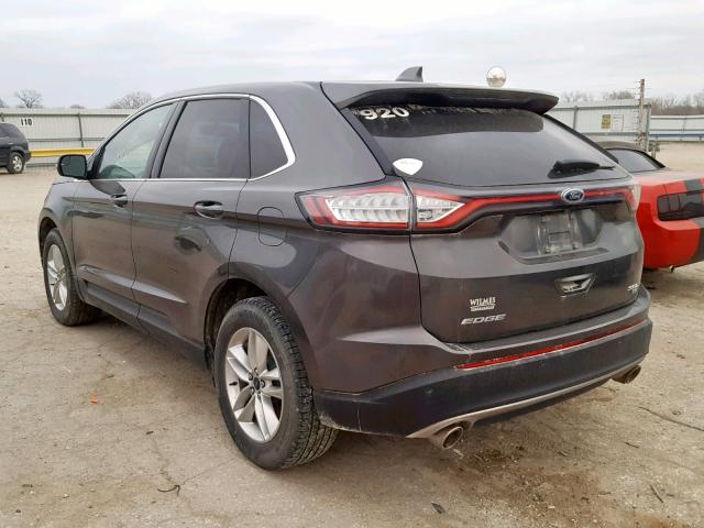 2FMPK4J85GBB73683 - 2016 FORD EDGE SEL GRAY photo 3