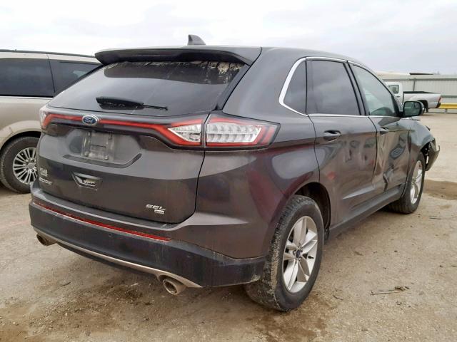 2FMPK4J85GBB73683 - 2016 FORD EDGE SEL GRAY photo 4