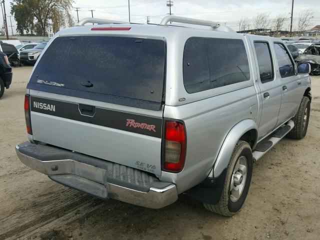 1N6ED27T7YC396196 - 2000 NISSAN FRONTIER C SILVER photo 4