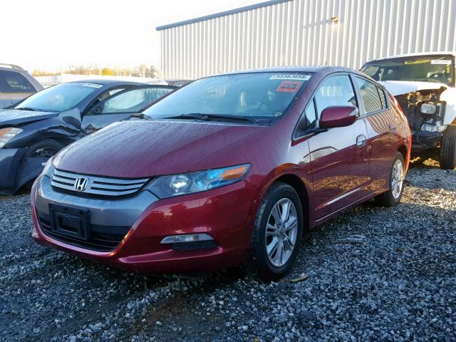 JHMZE2H78AS042782 - 2010 HONDA INSIGHT EX RED photo 2