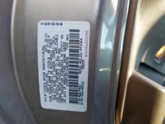 4T3ZF13C11U408036 - 2001 TOYOTA SIENNA LE TAN photo 10