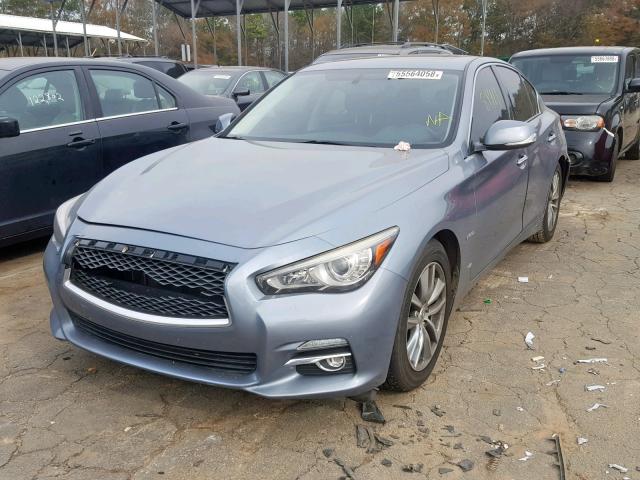 JN1AV7AP5EM690793 - 2014 INFINITI Q50 HYBRID SILVER photo 2