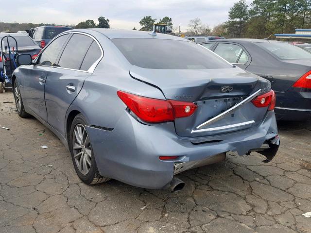 JN1AV7AP5EM690793 - 2014 INFINITI Q50 HYBRID SILVER photo 3