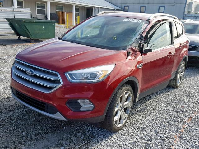 1FMCU0J97HUD95244 - 2017 FORD ESCAPE TIT RED photo 2