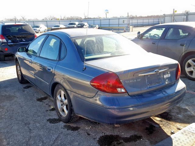 1FAFP55S6YA218145 - 2000 FORD TAURUS SES BLUE photo 3