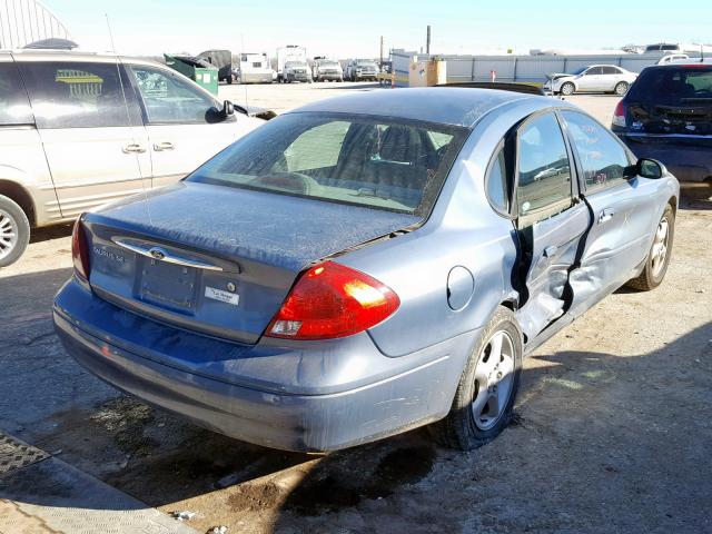 1FAFP55S6YA218145 - 2000 FORD TAURUS SES BLUE photo 4