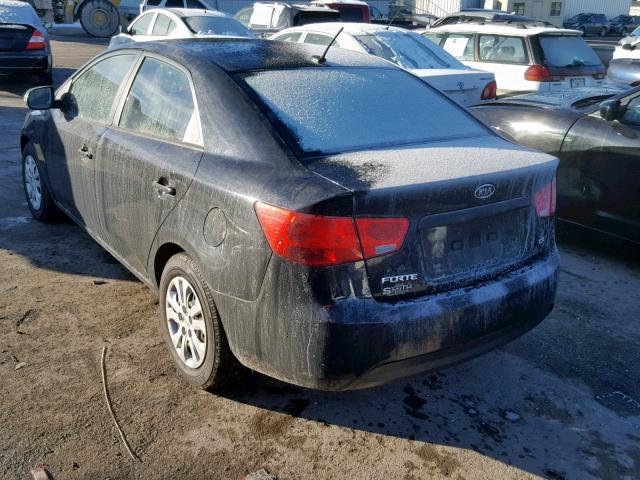 KNAFU4A27C5478359 - 2012 KIA FORTE EX BLACK photo 3