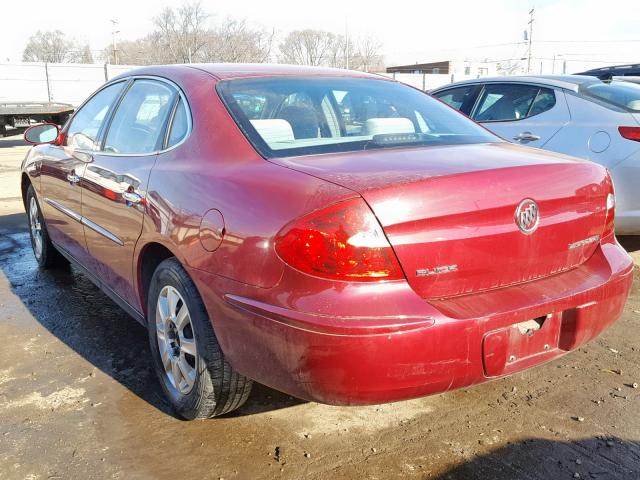 2G4WC532951266958 - 2005 BUICK LACROSSE C BURGUNDY photo 3