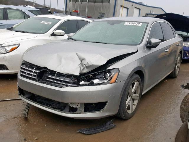 1VWBH7A39CC031878 - 2012 VOLKSWAGEN PASSAT SE SILVER photo 2