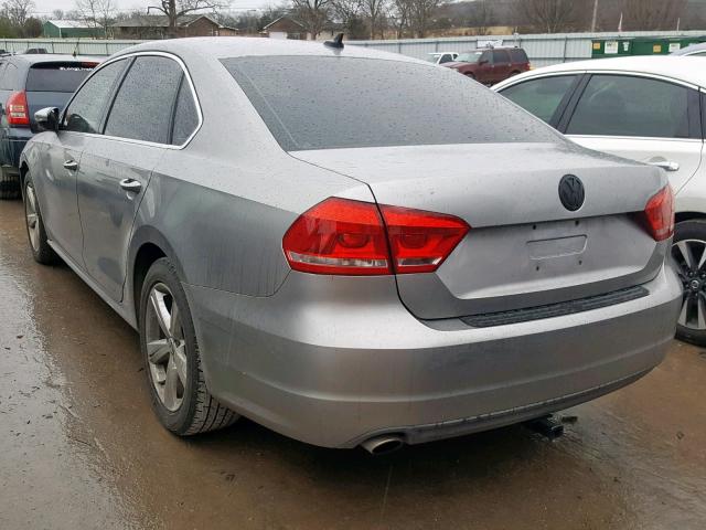 1VWBH7A39CC031878 - 2012 VOLKSWAGEN PASSAT SE SILVER photo 3