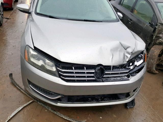 1VWBH7A39CC031878 - 2012 VOLKSWAGEN PASSAT SE SILVER photo 9