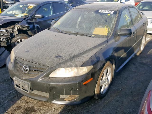 1YVHP80D645N23199 - 2004 MAZDA 6 S BLACK photo 2