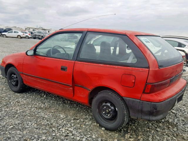 2C1MR2461R6766418 - 1994 GEO METRO RED photo 3