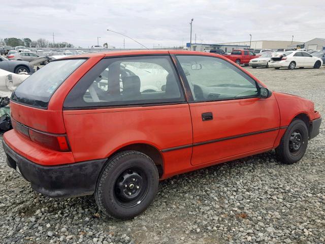 2C1MR2461R6766418 - 1994 GEO METRO RED photo 4