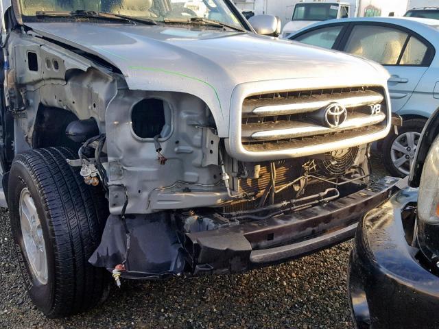 5TDBT48A82S113800 - 2002 TOYOTA SEQUOIA LI SILVER photo 9