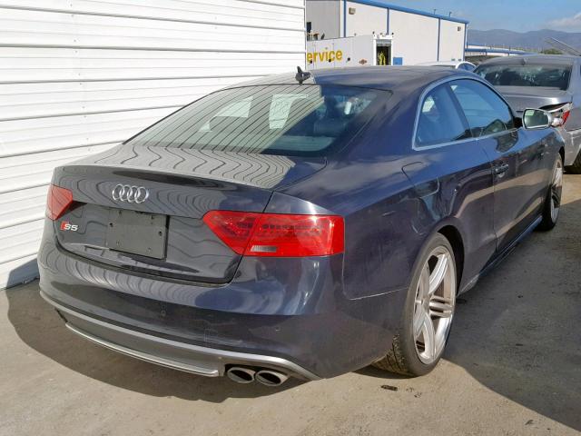 WAUVGAFR9DA030527 - 2013 AUDI S5 PRESTIG BLUE photo 4