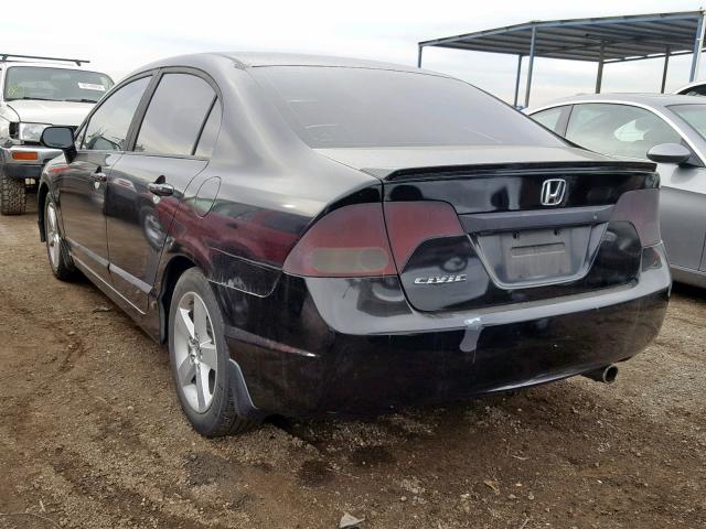 2HGFA15689H507538 - 2009 HONDA CIVIC BLACK photo 3