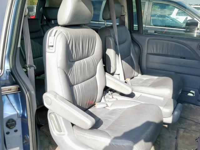 5FNRL38717B065274 - 2007 HONDA ODYSSEY EX BLUE photo 6