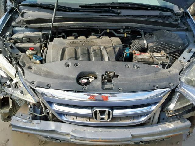 5FNRL38717B065274 - 2007 HONDA ODYSSEY EX BLUE photo 7