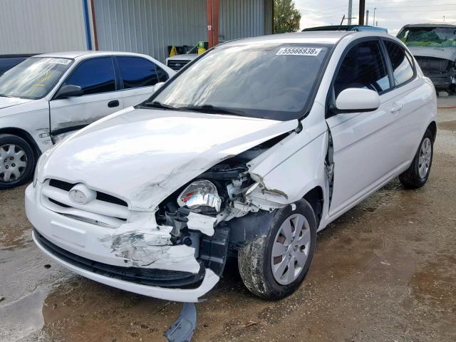 KMHCM3AC7AU159051 - 2010 HYUNDAI ACCENT BLU WHITE photo 2