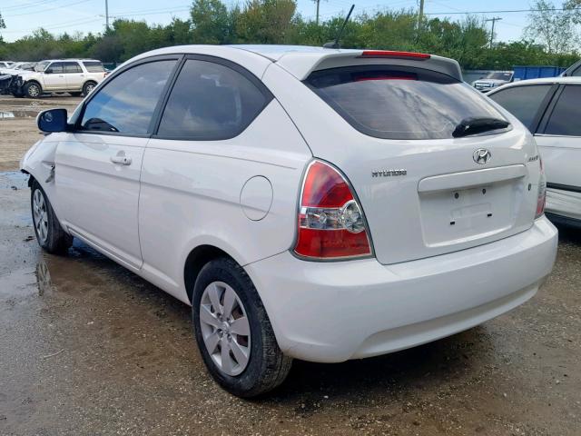 KMHCM3AC7AU159051 - 2010 HYUNDAI ACCENT BLU WHITE photo 3