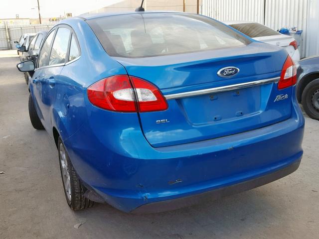 3FADP4CJ3CM123761 - 2012 FORD FIESTA SEL BLUE photo 3