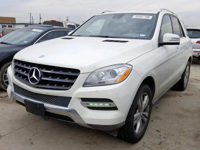 4JGDA5JB7DA229704 - 2013 MERCEDES-BENZ ML 350 WHITE photo 2