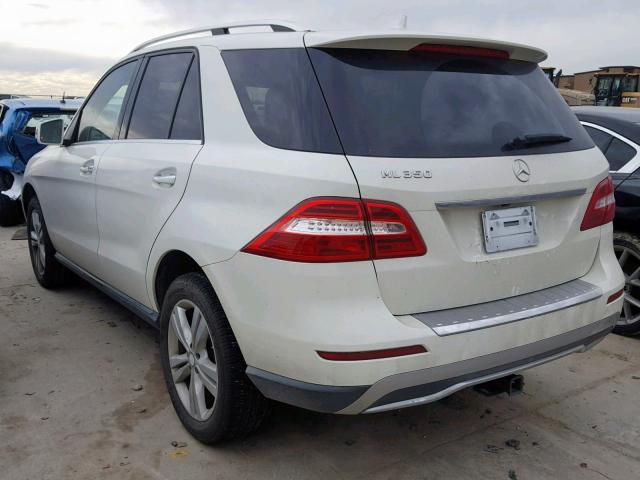 4JGDA5JB7DA229704 - 2013 MERCEDES-BENZ ML 350 WHITE photo 3