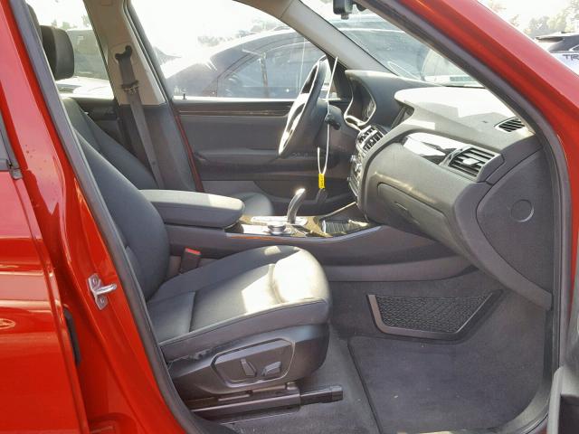 5UXWZ7C39H0X42311 - 2017 BMW X3 SDRIVE2 RED photo 5