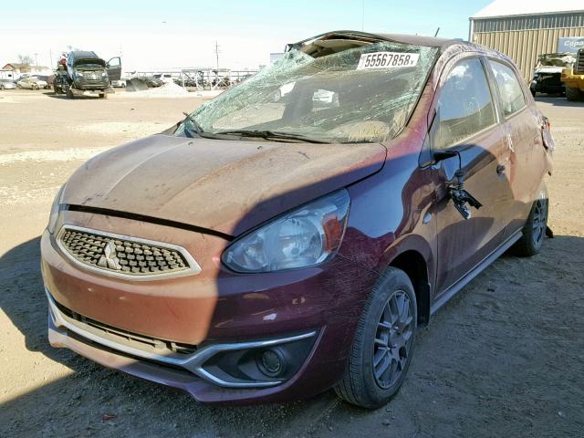 ML32A3HJXJH012506 - 2018 MITSUBISHI MIRAGE ES MAROON photo 2