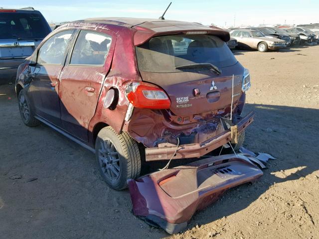 ML32A3HJXJH012506 - 2018 MITSUBISHI MIRAGE ES MAROON photo 3