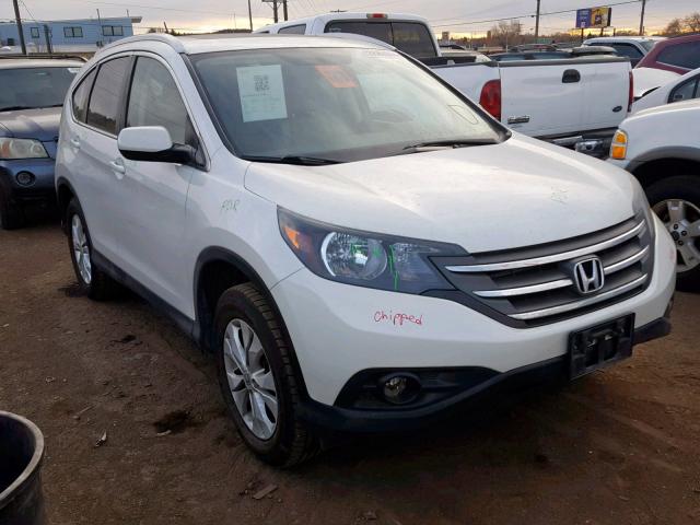 5J6RM4H74CL039580 - 2012 HONDA CR-V EXL WHITE photo 1