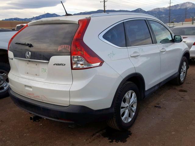 5J6RM4H74CL039580 - 2012 HONDA CR-V EXL WHITE photo 4