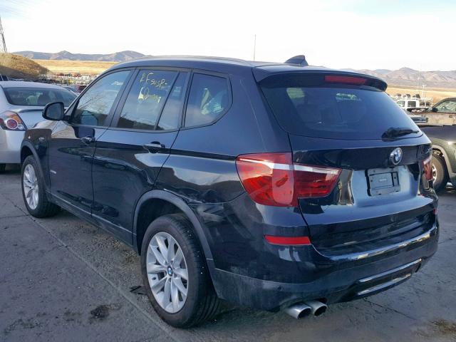 5UXWX9C52H0T04295 - 2017 BMW X3 XDRIVE2 BLACK photo 3