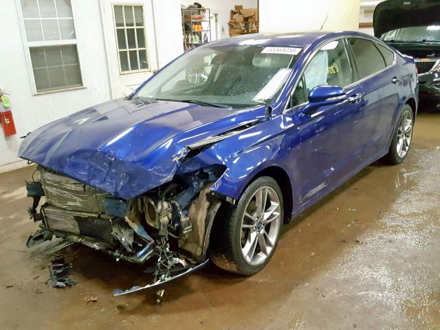 3FA6P0K96DR302535 - 2013 FORD FUSION TIT BLUE photo 2