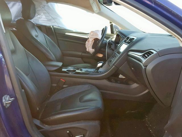 3FA6P0K96DR302535 - 2013 FORD FUSION TIT BLUE photo 5