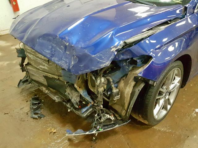 3FA6P0K96DR302535 - 2013 FORD FUSION TIT BLUE photo 9