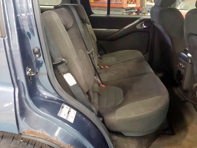 5N1AR18W05C704340 - 2005 NISSAN PATHFINDER BLUE photo 6