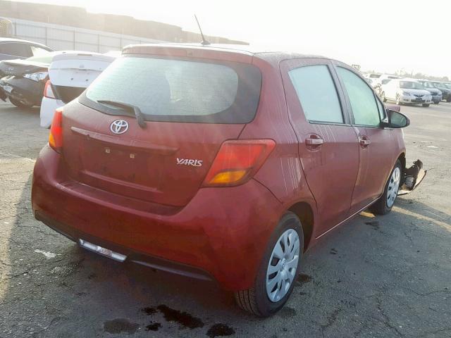 VNKKTUD34HA082582 - 2017 TOYOTA YARIS L BURGUNDY photo 4