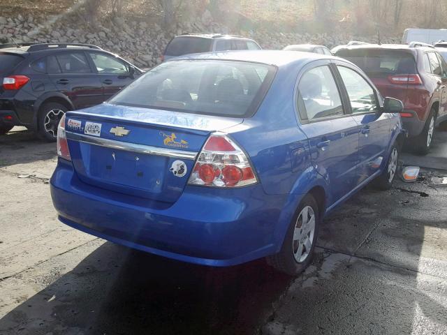 KL1TD5DE2AB100215 - 2010 CHEVROLET AVEO LS BLUE photo 4