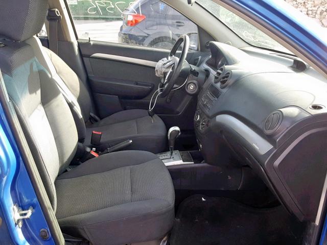 KL1TD5DE2AB100215 - 2010 CHEVROLET AVEO LS BLUE photo 5