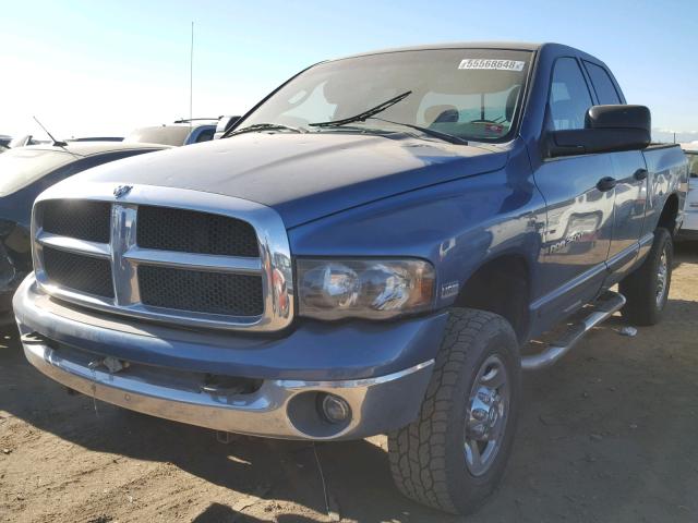 3D7KS28D05G830721 - 2005 DODGE RAM 2500 S BLUE photo 2