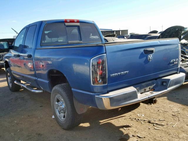 3D7KS28D05G830721 - 2005 DODGE RAM 2500 S BLUE photo 3