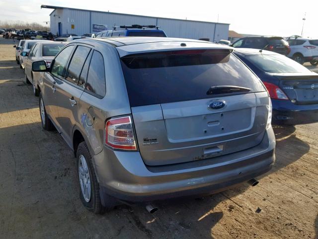 2FMDK38C88BA14164 - 2008 FORD EDGE SEL GRAY photo 3