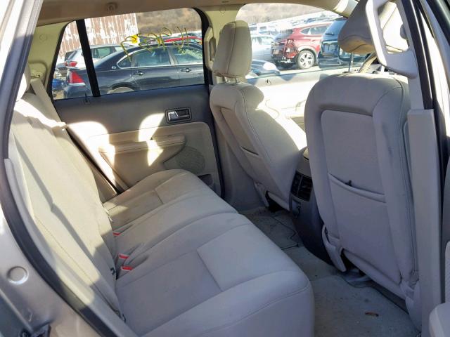 2FMDK38C88BA14164 - 2008 FORD EDGE SEL GRAY photo 6