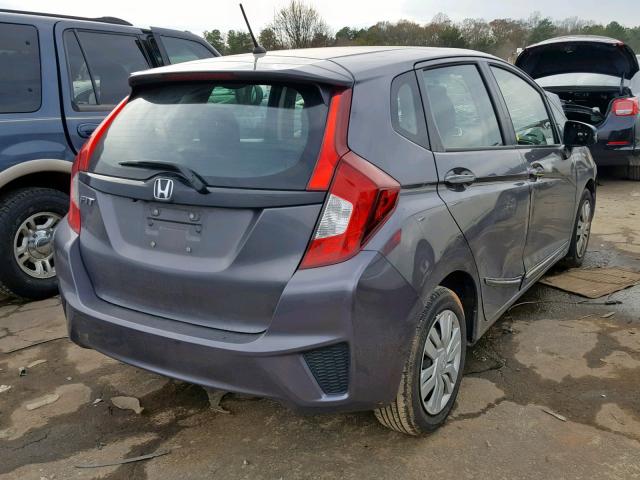 3HGGK5H55FM737353 - 2015 HONDA FIT LX GRAY photo 4