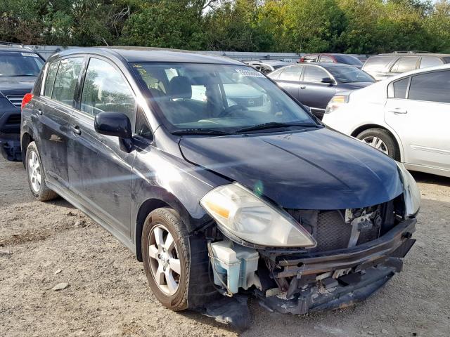 3N1BC13E58L414499 - 2008 NISSAN VERSA S BLACK photo 1