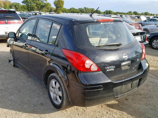 3N1BC13E58L414499 - 2008 NISSAN VERSA S BLACK photo 3